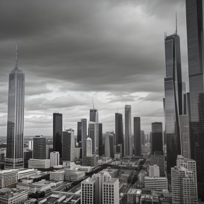 cityscape, buildings, tall, architecture, modern, towers, street, cars, people, metropolis, warsaw