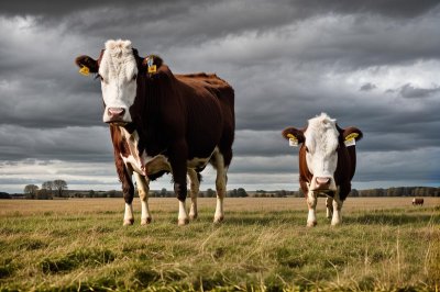 hereford, nature, cattle, beef, breed, farm, rural, pasture, countryside, bovine, agriculture, livestock, cow, grass, ranch