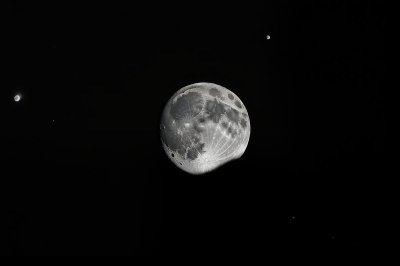 moon, night, planet, crater, crescent moon, moonlight