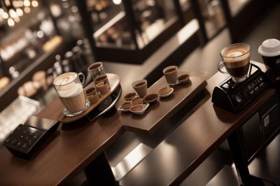 coffee, café, latte, cappuccino, espresso, barista, latte art, coffee beans, grinder, iced coffee, hot coffee, café interior, coffee shop, cozy café, coffee culture, breakfast, coffee cup, croissant, coffee lifestyle, caffeine, mug, takeaway coffee, americano, flat lay, cup, ai generated