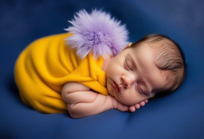 newborn baby, sleeping baby, baby photography, newborn photoshoot, brown wicker basket, adorable, newborn toes, baby's face, closed eyes, studio shot, overhead shot, top view, innocence, baby's skin, light brown, neutral tones, comfortable, family, love, parenthood, motherhood, baby's pose, newborn props, fabric wrap, newborn photography style