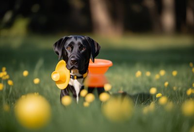 labrador, dog, animal, pet, dummy, water, black, hunts, retriever, training, sports, working-test, to mark, work, nature, work line