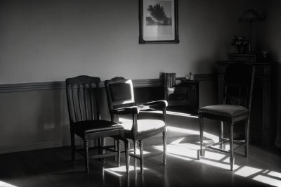 chair, room, furniture, seat, contrast, shadows, light, dark, office, meeting, conference, business