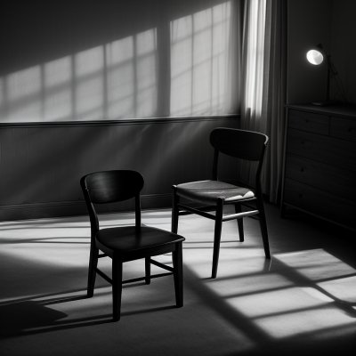 chair, room, furniture, seat, contrast, shadows, light, dark, office, meeting, conference, business