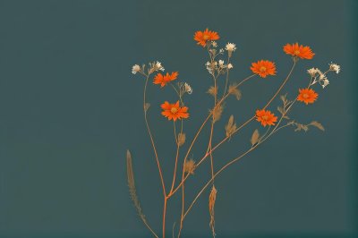 boho, bohemian, background, drawing, nature, flowers, bouquet, seeds, leaves, botanical