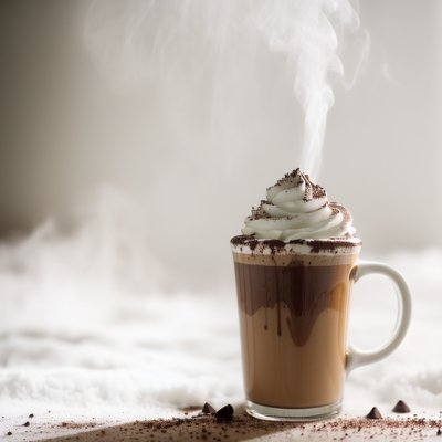 mug, hot chocolate, steam, whipped cream, chocolate shavings, beverage, hot, creamy, nice treat, fresh, milk drink, sweet, comfort, pleasant, warm drink, white, ceramic mug, dessert, yellow